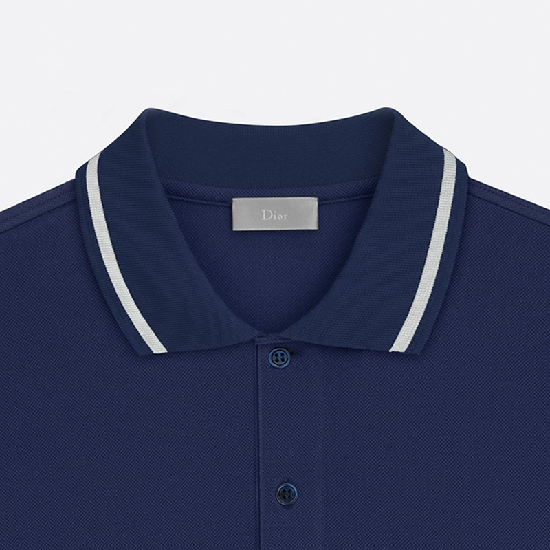 Mga Klasikong Maikling Sleeve ng Lalaki Polo Shirt Ribbed Double Peak Collar